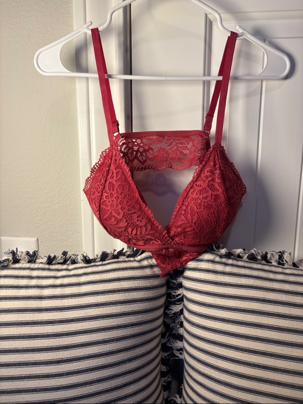 Adrienne Vittadini Red Lace Bralette